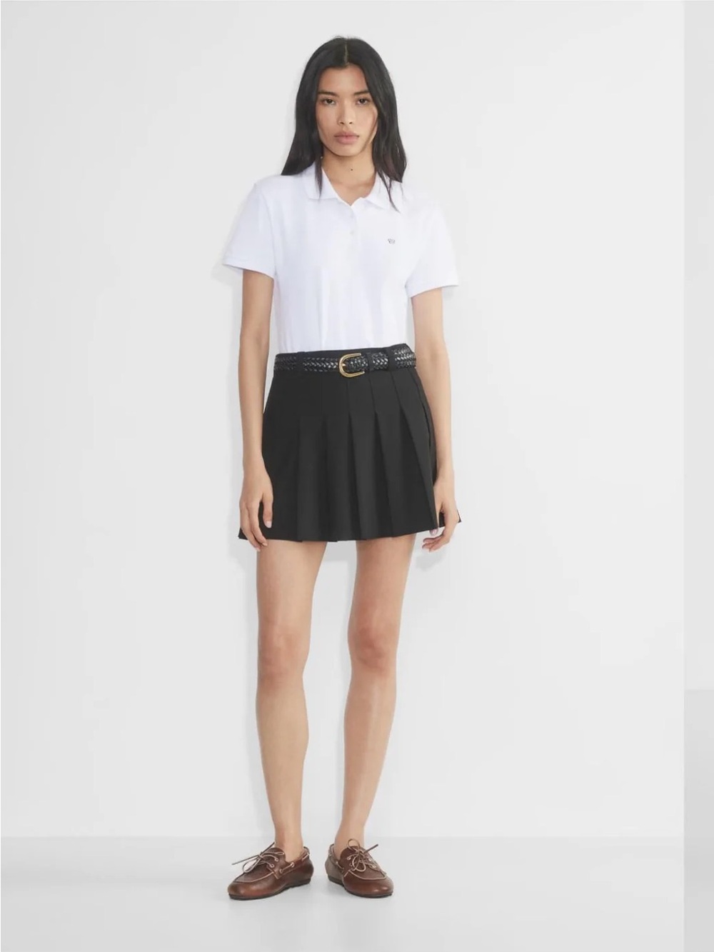Aritzia Sunday Best Pleated Olive Mini Skirt